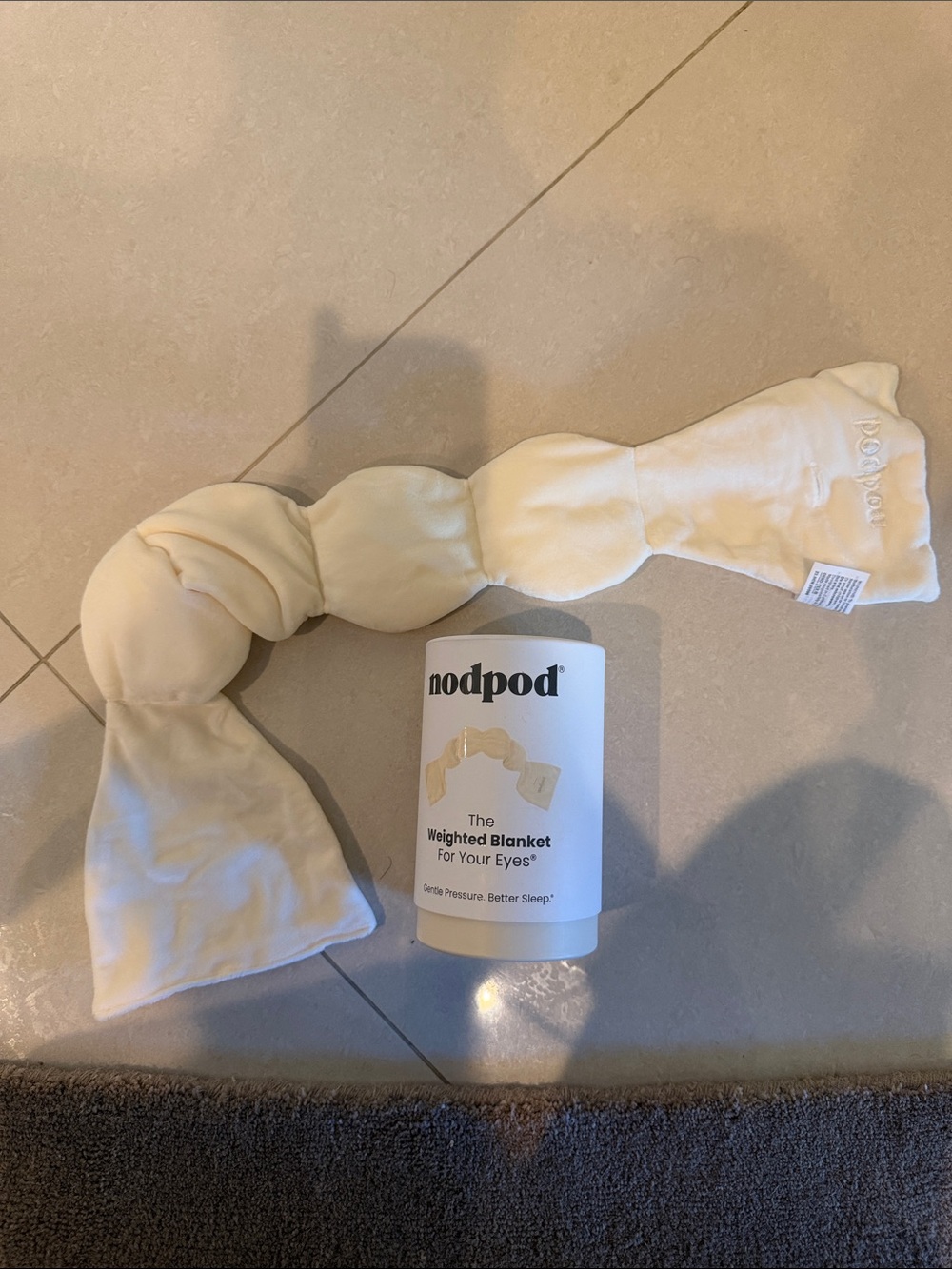 Cream Weighted Eye Blanket - Soothing Sleep Mask